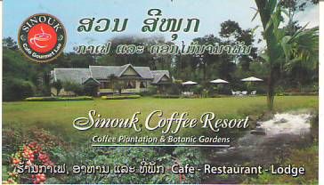 SINOUK COFFEE RESORT-LAO PDR,LAO Coffee Plantation & Botanic Gardens,Paksong-Thateng Road, Bolaven Plateau - Champasak Province, Southern LAOS,LAO Business Directory 